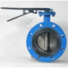 DN200 PN16 Ductile cast iron DI hand operated double flanged butterfly valve